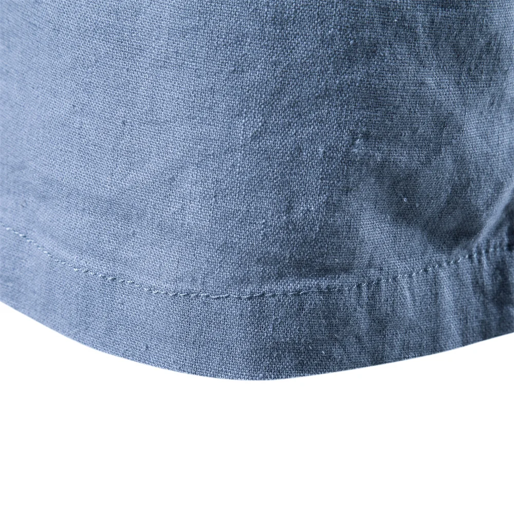 AIOPESON Cotton Linen Men's Shorts Solid Color Breathable Casual Gym Shorts Men Summer Beach Fashion Shorts for Men 6