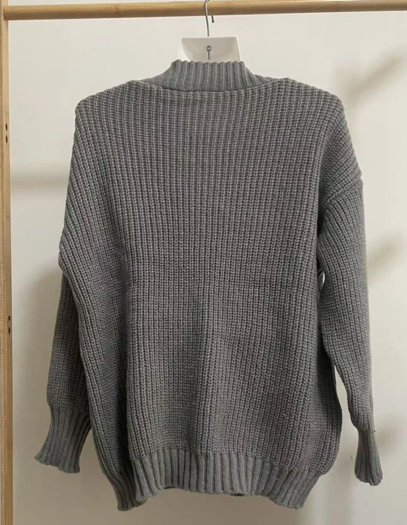 Women's Cardigan Sweater Women Grey Beige Camel Knit Korean Style Popular Autumn Fashion Women's Clothing 2024 Trend Outerwear