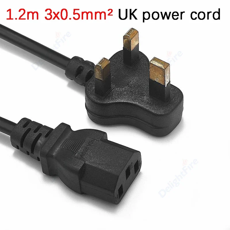 Przedłużacz zasilający PC Wtyczka brytyjska IEC C5 C13 Kabel zasilający do drukarki Radio Komputer Sony PS4 Xbox Ładowarka do akumulatora Monitor