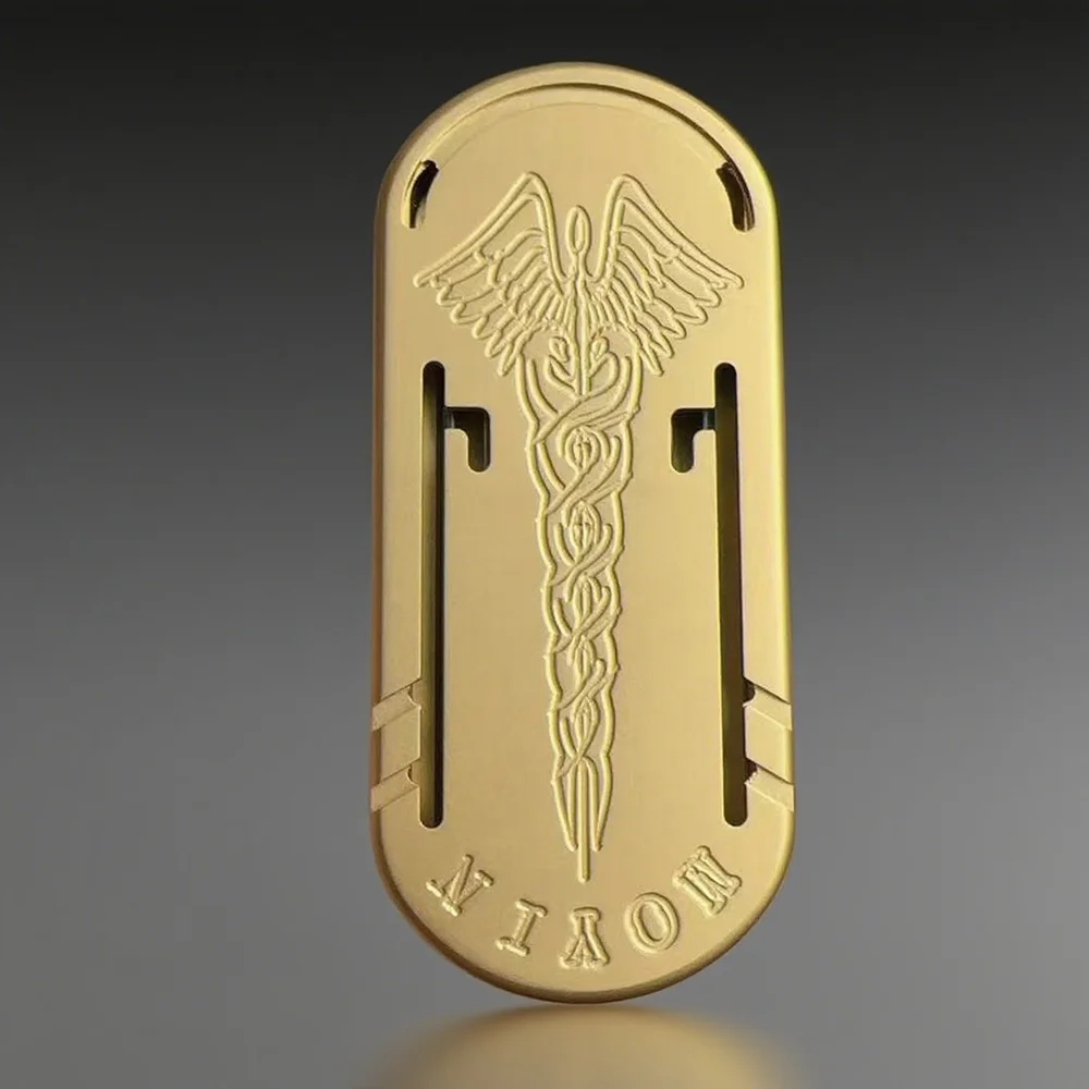 ZDEDCメイク音叉フィジェットスライダー チタン合金プッシュスライダー