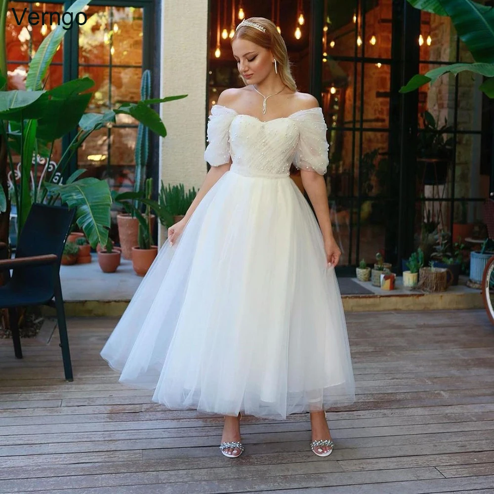 

Verngo A-line Tulle Bride Gowns Sweetheart Off Shoulder Wedding Dress Women Tulle Beading Bridal Gown Vestidos De Novia 2023