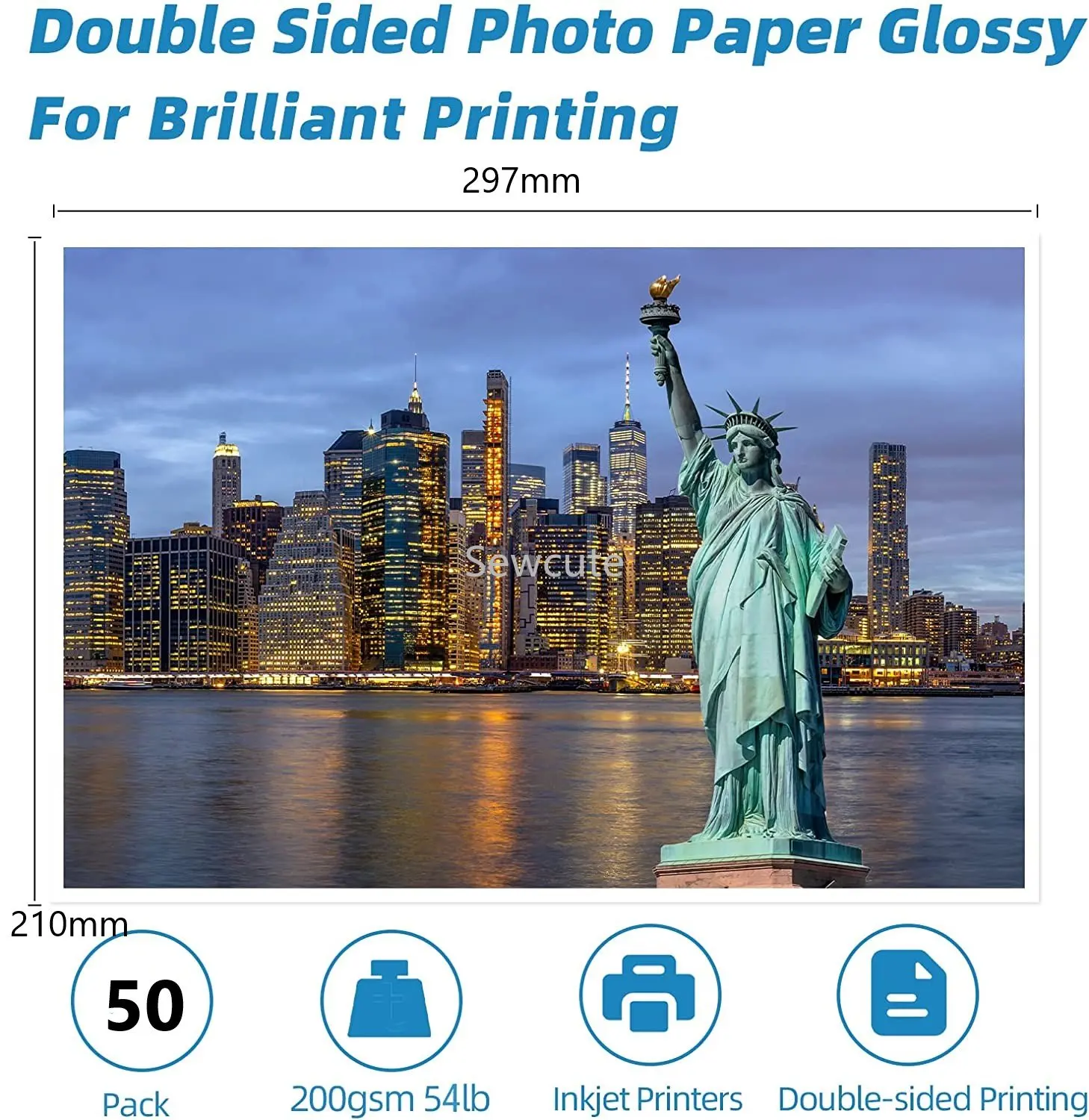 Double Sided Photo Paper Glossy Inkjet for Dye Ink 200Gsm Value Bulk Pack Picture Inkjet Printing Printer photo paper photo printing paper