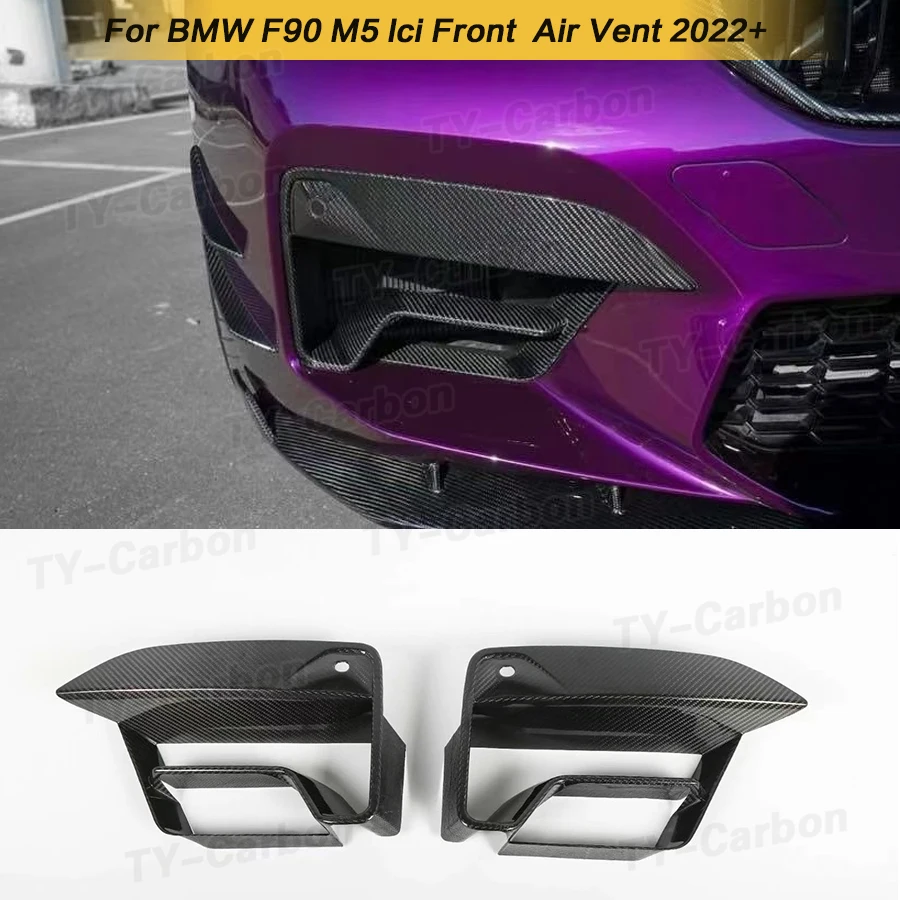 Dla BMW F90 M5 LCI 2022 + sportowy przedni zderzak z włókna węglowego ...