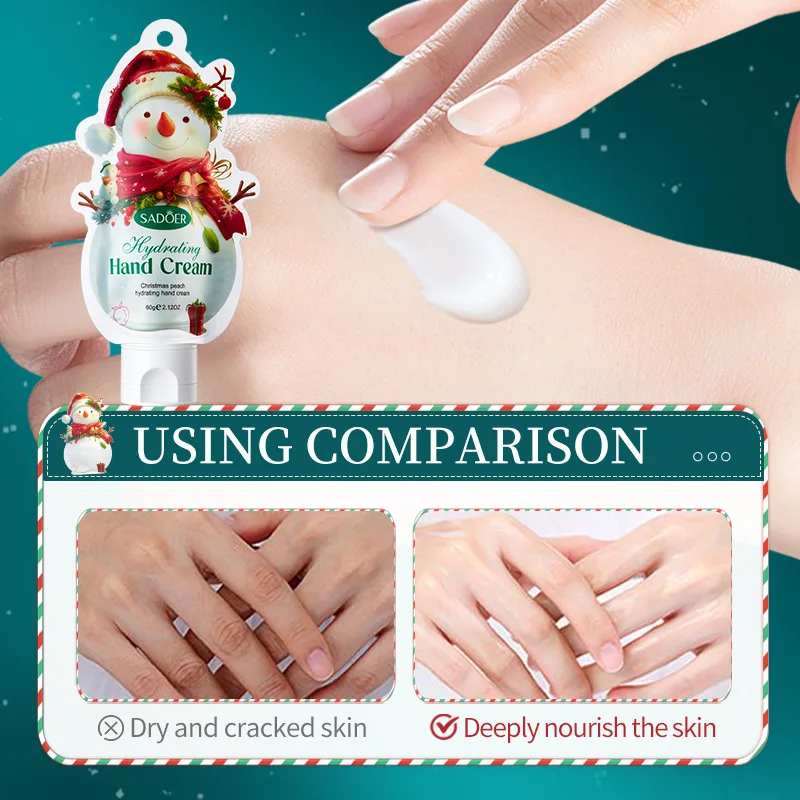 Christmas Avocado Hand Cream 60g/bag Whitening, Anti-Drying, Moisturizing and Nourishing Fragrance Hand Cream