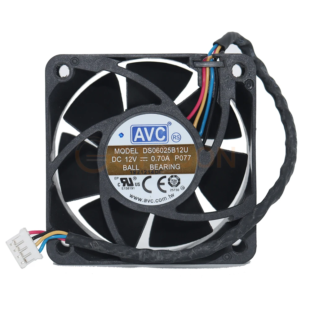 

New AVC 6025 12V 0.7A DS06025B12U p021 4-wire cooling fan double ball