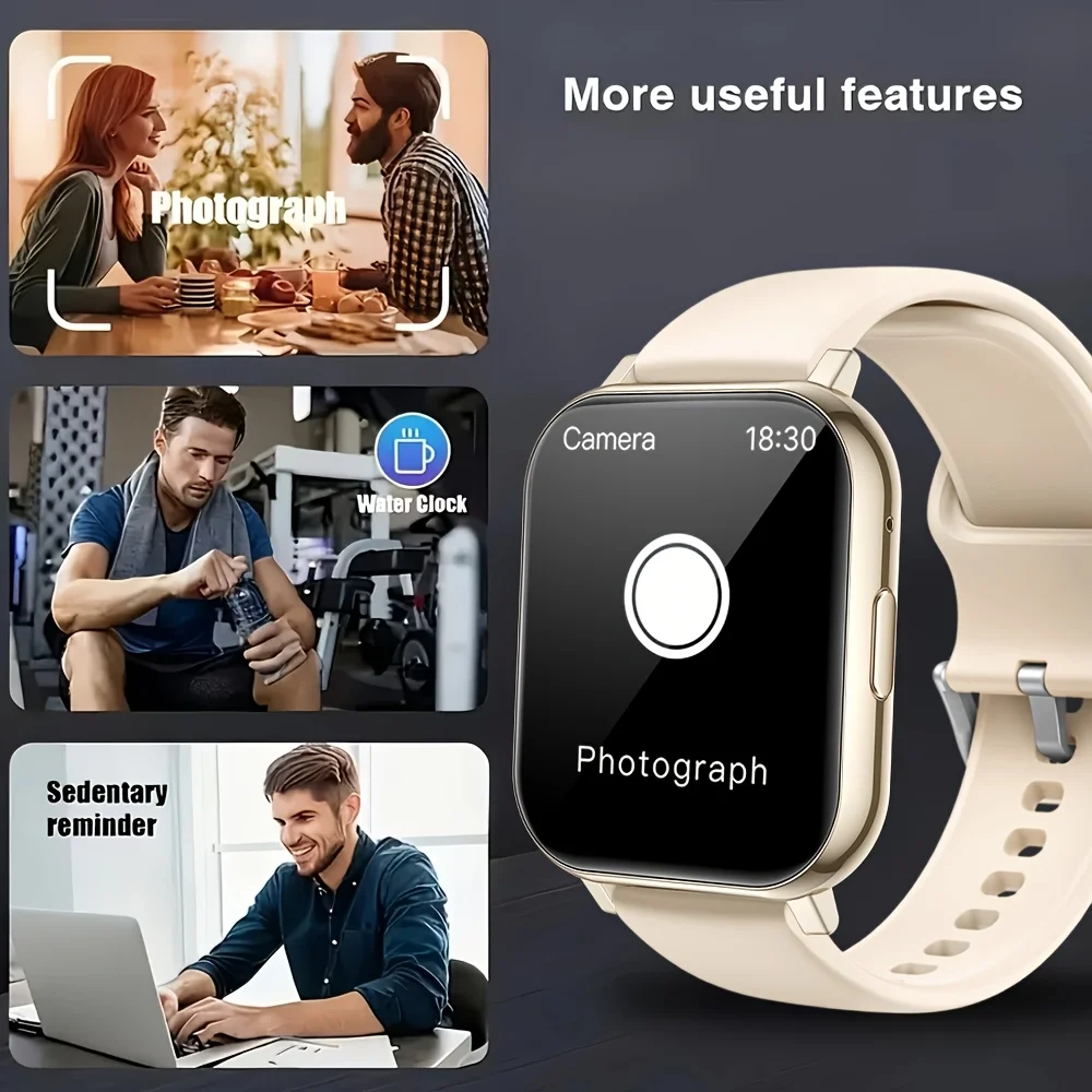 Smart Watch, 1.83-Inch Touch Screen, with Call/Message Reminders, Multi-Dial/Multi-Sports Modes/Pedometer/Activity Tracking - 3