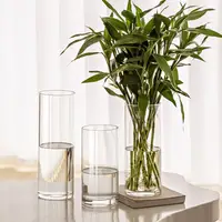 Clear Cylinder Vase Wedding Party Dining Table Centerpiece Decoration Hydroponic Flower Holder Transparent Container For Home 1