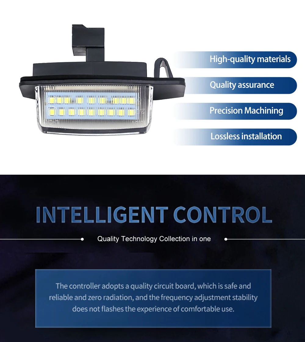 LED-Kennzeichenbeleuchtung, hintere Nummernschildleuchte für Mitsubishi Outlander Eclipse Cross Lancer Galant Xpander i-MiEV & Like – Detail 3