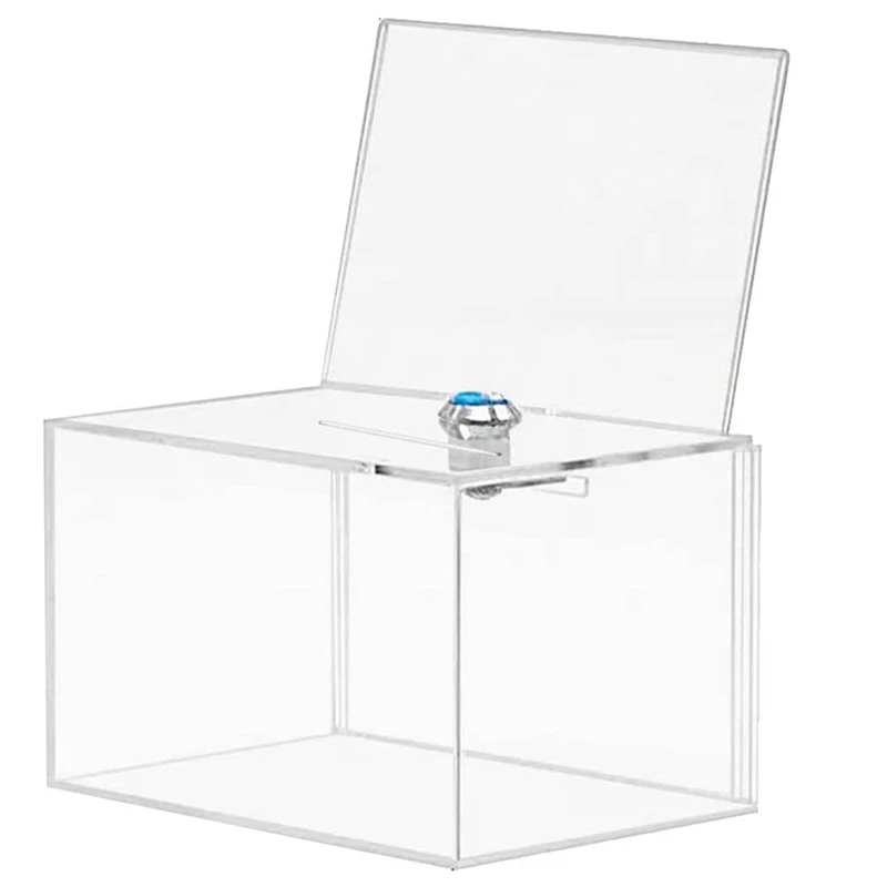scatola-per-donazioni-in-acrilico-3x-box-per-voto-beneficenza-sondaggi-sondaggi-lotterie-contest-consigli-suggerimenti-recensioni