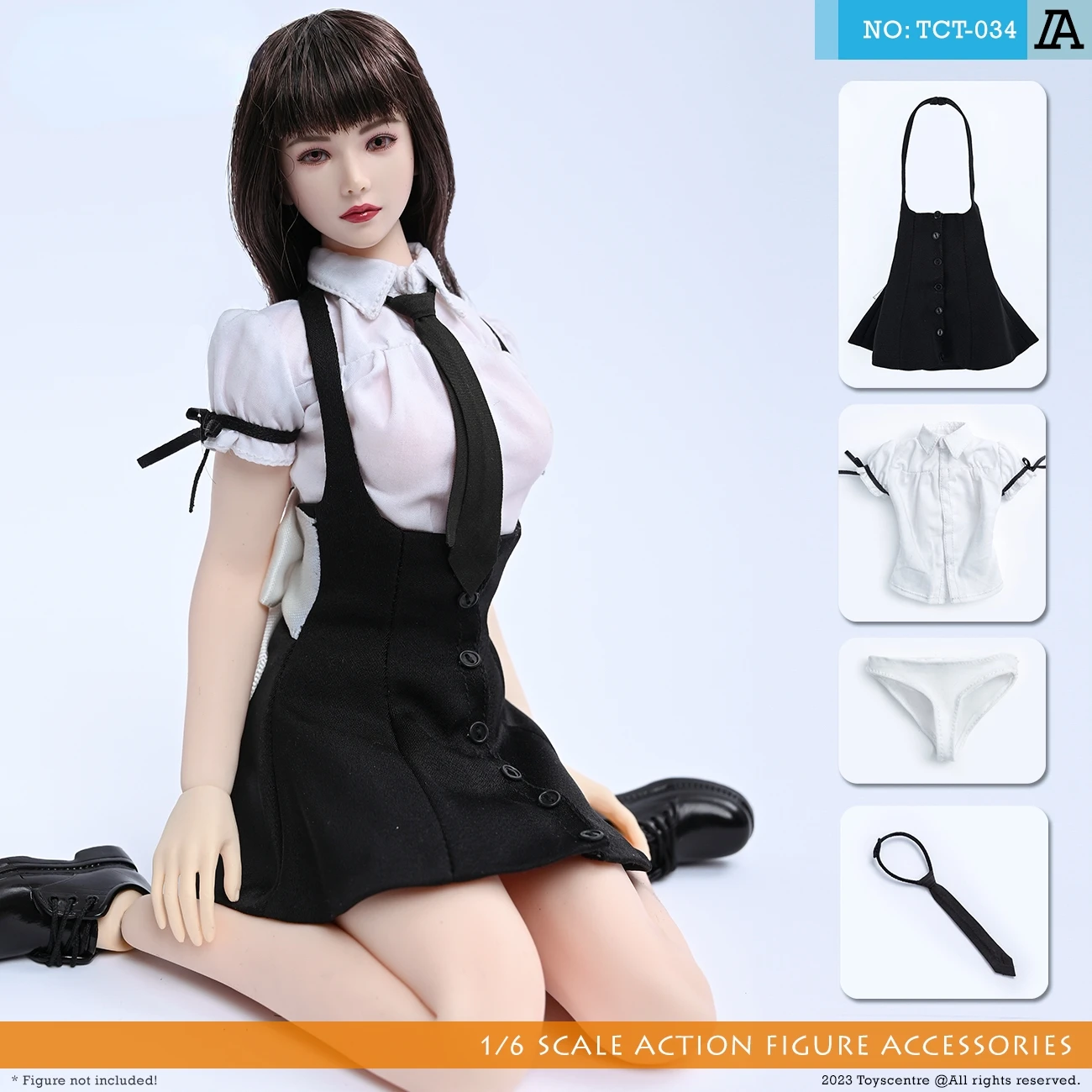 

1/6 Scale Soldier Academic JK Female Dress Set Model for 12'' Figure