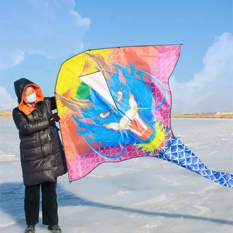 Free shipping Traditional flying dragon kite 2024 new Chinese dragon large upscale adults special long dragon kite long tail koi 2