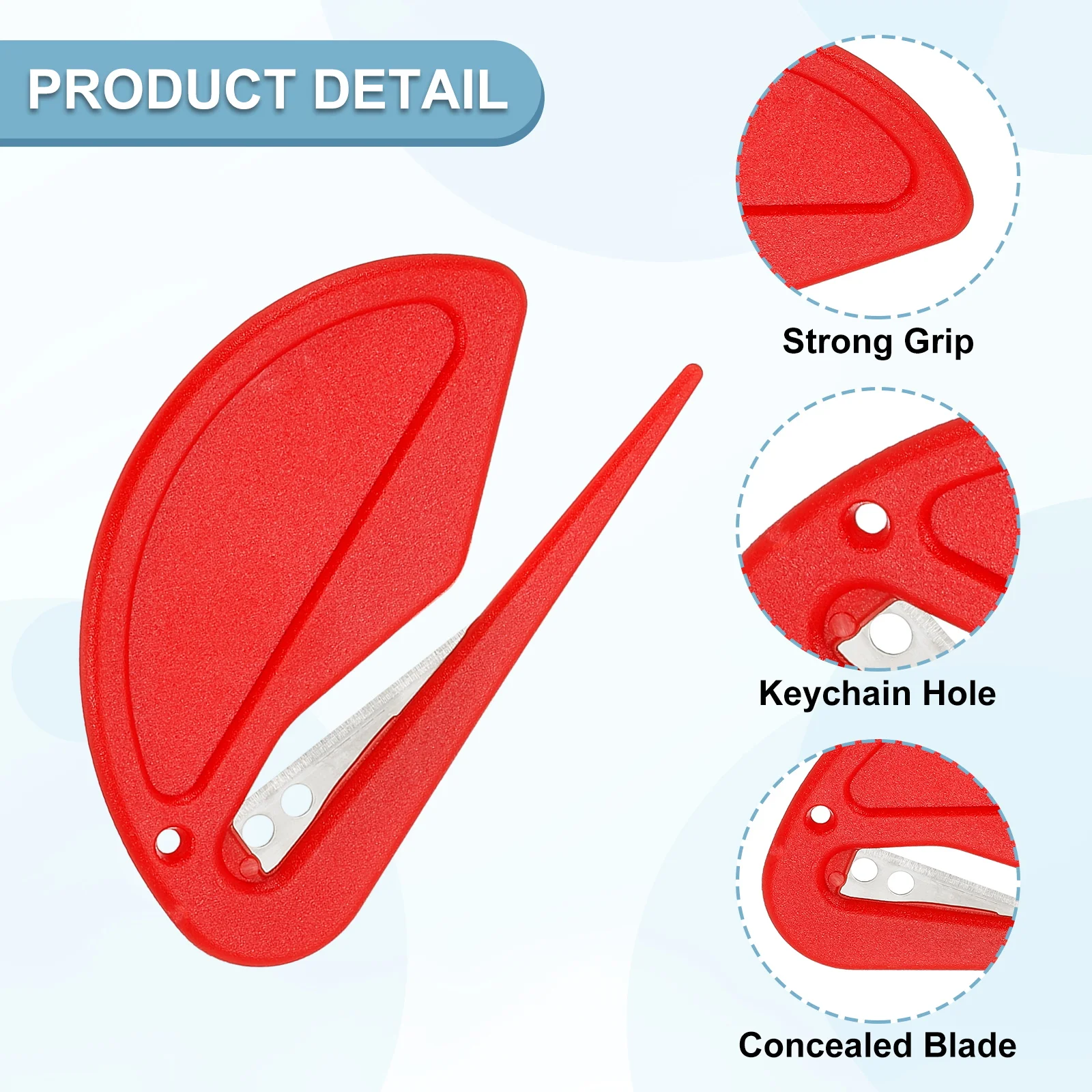 8/12Pcs Letter Opener Envelope Slitter Mail Slitter with Blade Safe Mail Opener for Paper Package Open Stationery Paper Cutter