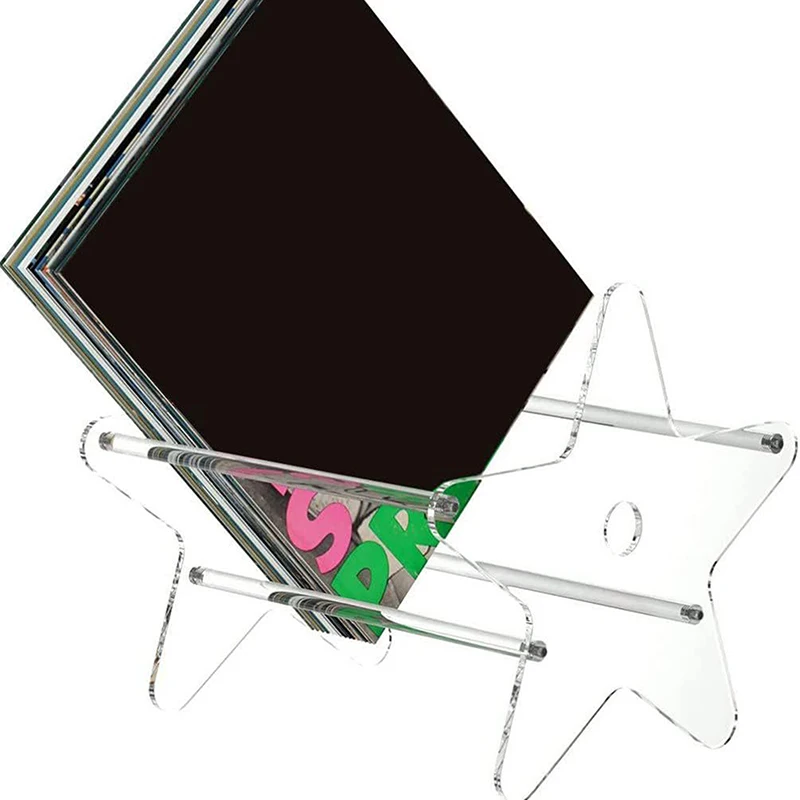 Acrylic Risers for Display Stand Holder Versatile Shelf Showcase Rack For Books Albums And Records Home Accessories 5