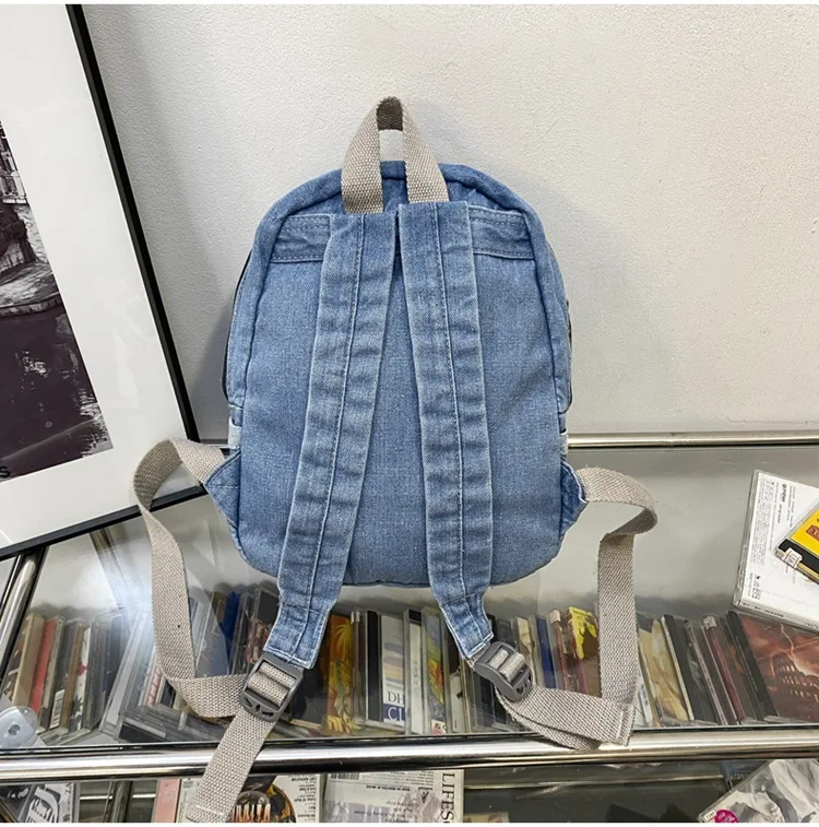 Zaino In Jeans Denim Per Donna, Grande Capienza, Borsa A Tracolla Moda Per Ragazze E Adolescenti, Perfetto Per Scuola E Università - 3