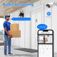 Hiseeu 5MP Audio IP caméra de Surveillance de sécurité POE H.265 extérieur étanche IP66 CCTV caméra P2P vidéo maison pour POE NVR 2