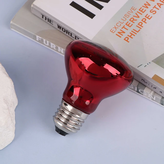 1PC For Plants Amphibians Reptile Pets 25/40/50/60/75/100W E27 UVA Poultry Bulb Infrared Night Light Day Poultry Heating Bulb 6