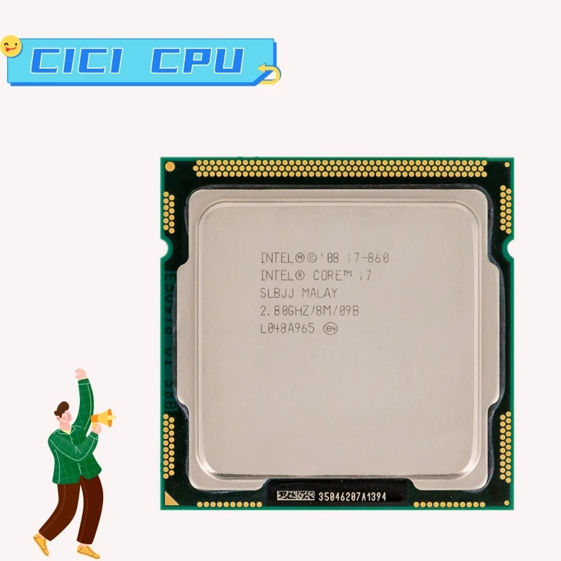 Core I7-860 I7 860 2.8 Ghz Processore Cpu Quad-Core 8M 95W Lga 1156