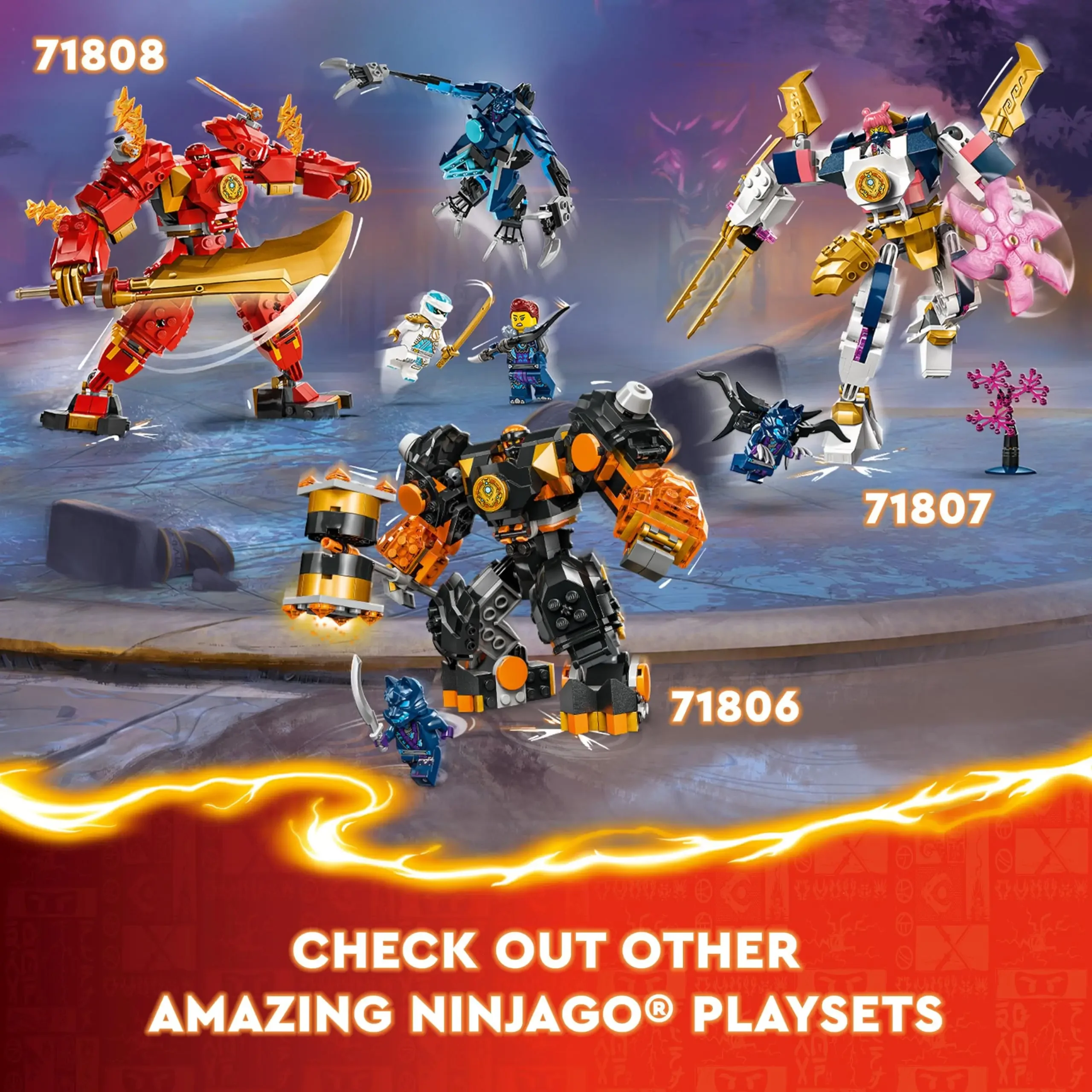 LEGO Ninjago Elemental Mecca from Cole's Earth Articulated Action