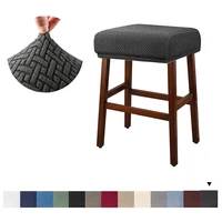 Stretch Rectangle Bar Stool Covers Jacquard Vanity Stool Cover Washable Counter Stool Covers Bar Stool Seat Covers Saddle Seat 2