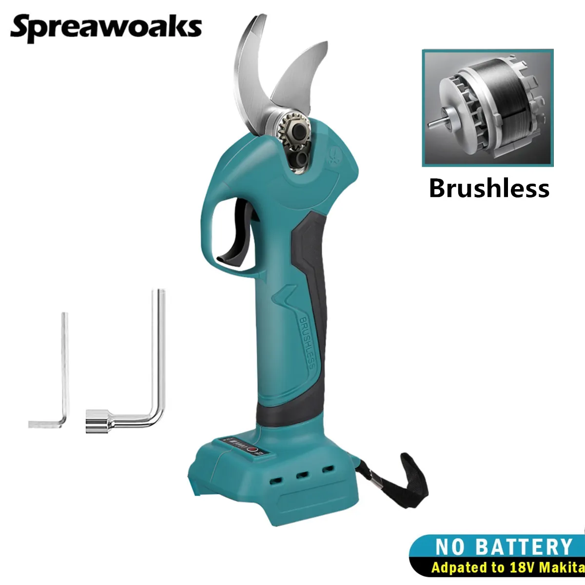 Brushless Pruning Shear 4 Gear Adjustable Electric Cordless Pruner Fruit Tree Branch Garden Power Tools For Makita 18v Battery