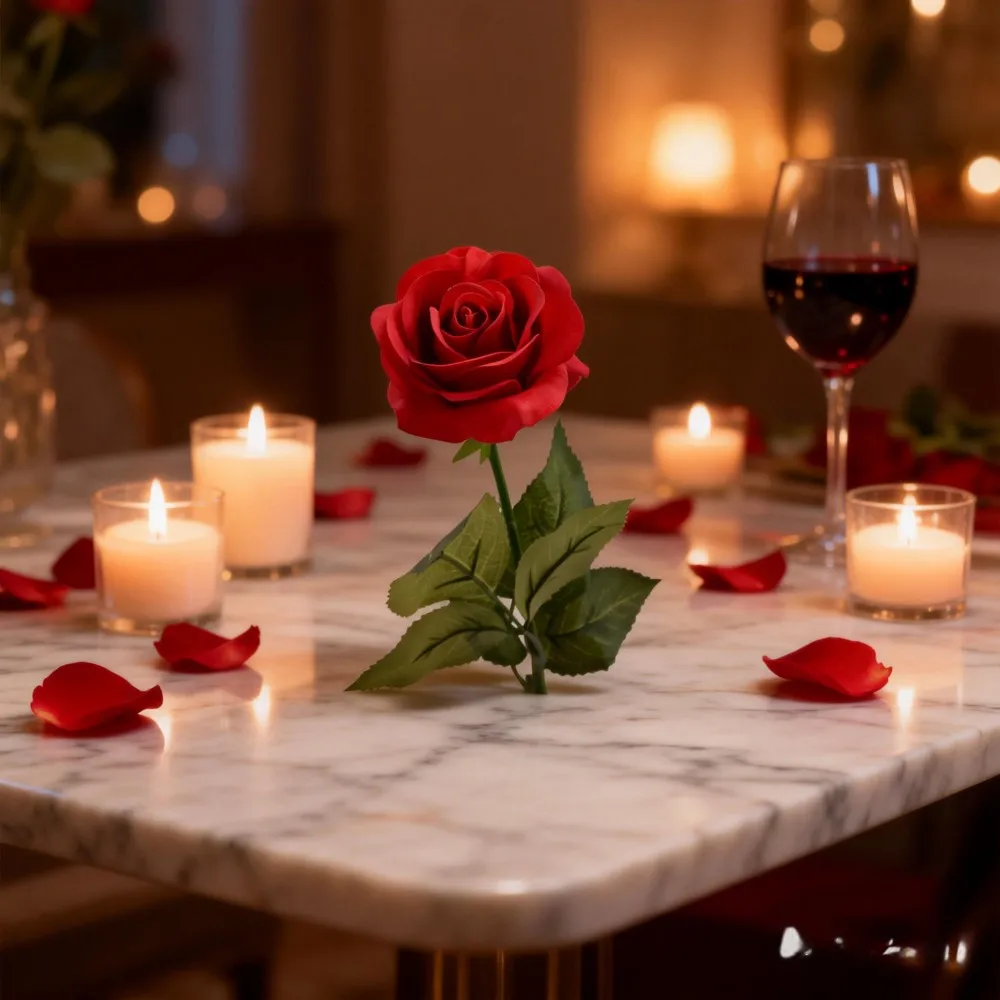 Elegant Single Red Rose - Perfect for Home Decor and Special Occasions