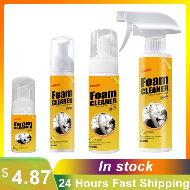 Car Interior Foam Cleaner Spray Powerful Decontamination Leather Seat Foam  Cleaning Auto Maintenance Tool 100ML 5-1Packs - AliExpress