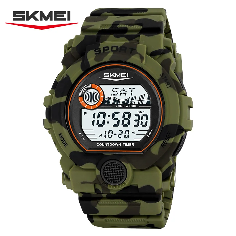 Men's Military Waterproof Sport Watch with LED Display and Countdown Timer