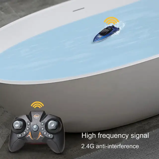 Classic Toy 1 Set Eco-friendly Anti-interference Remote Control Speedboat USB Rechargeable Children Toy Gift 2