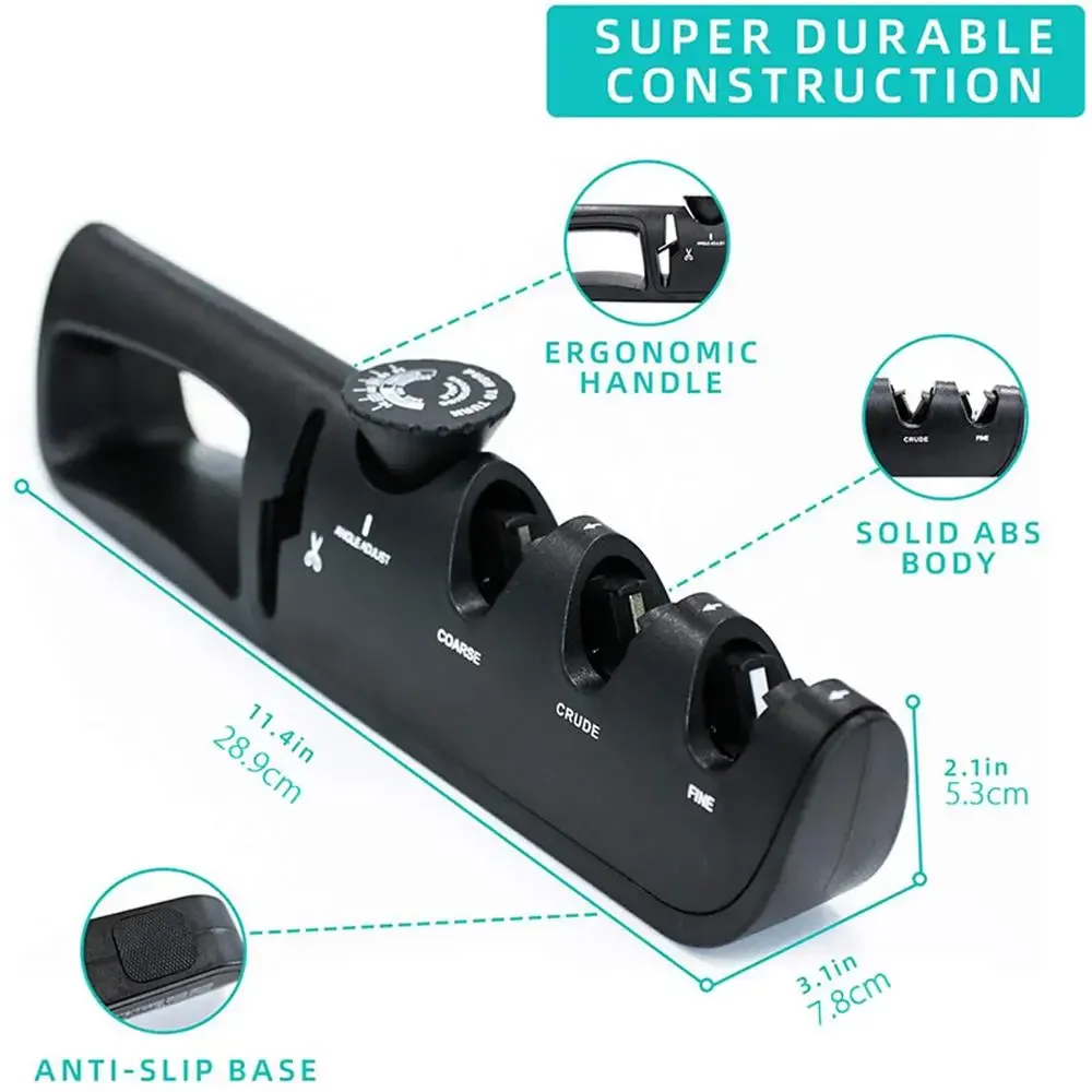 Precision Edge Handheld Knife Sharpener with Adjustable Angles