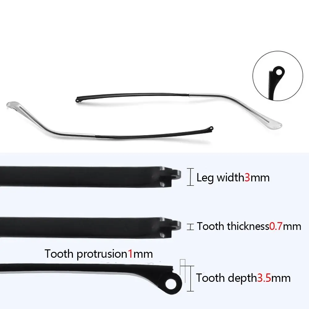 Transparent Foot Cover Glasses Arm Replacement Leg Sunglasses Eyeglasses Replacement Metal Leg Repair Eyewear Accessories 1 Pair Eyeglasses Frames Eyeglass Frames Square Sunglasses Square Eyeglasses Myopia Glasses Optical Glasses Eyeglasses Accessories