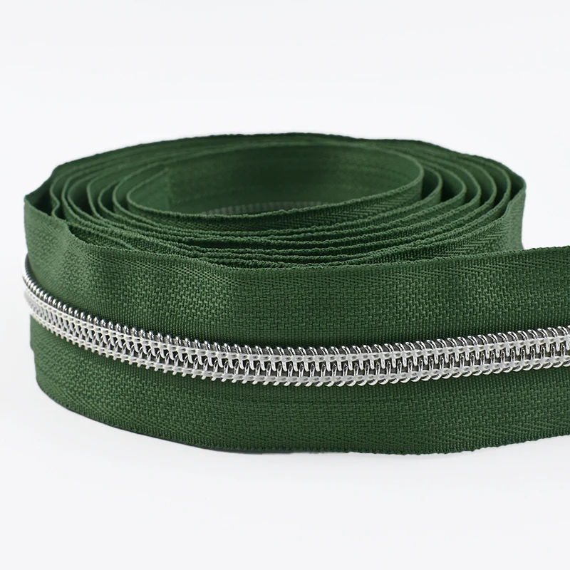 Nylon Zippers Silver Teeth Roll for Sewing and DIY Tailoring Accessories