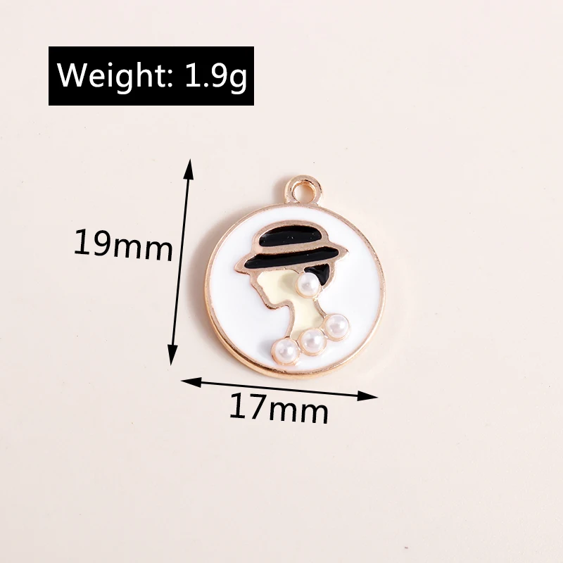 Leslie 10 Stück weiße Kristallperlen-Handtaschen-Schleifenanhänger für Damen, Taschen, Ohrringe, Halsketten, Schmuckherstellung, handgemachter Anhänger, DIY – Detail 16