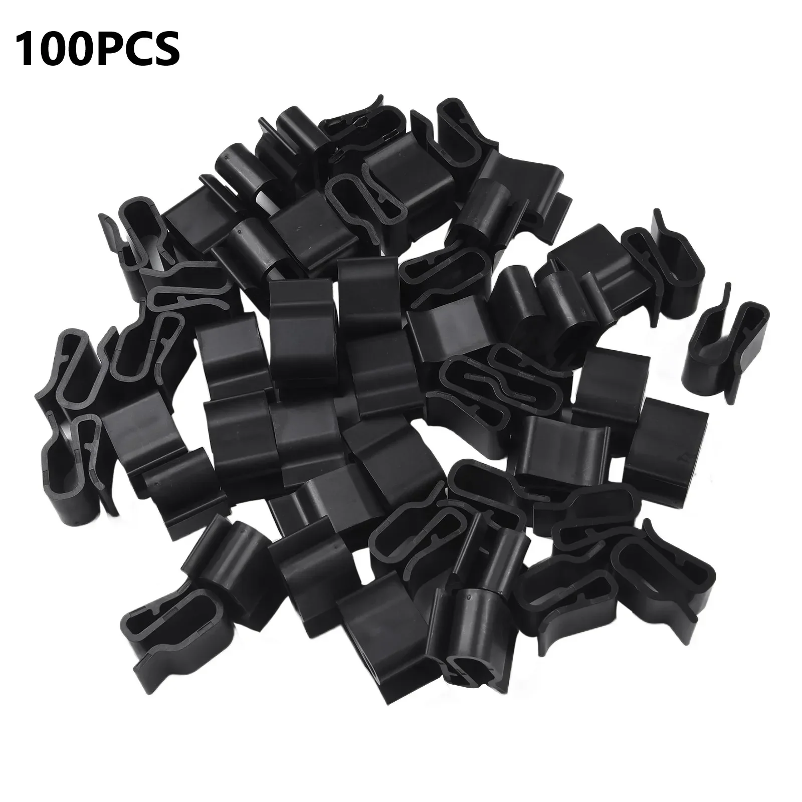 Photovoltaic Cable Clamp Solar Panel Wire Black Clips Trailer Wiring Frame Clamps Pv Module Management Plastic 100pcs, solar panel clip
