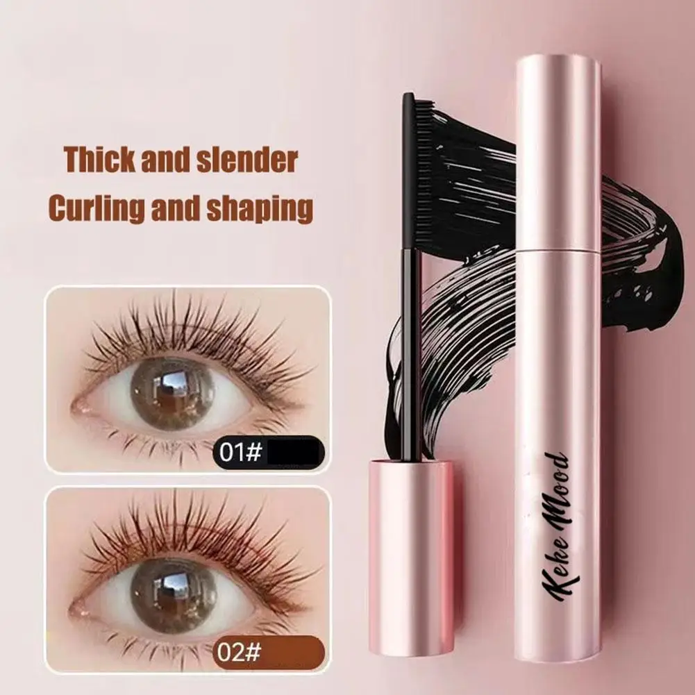 

Lengthens Eyelashes Black Mascara Extra Volume Ultra-Fine Waterproof Natural Female Mascara Eyes Curling Lashes Makeup Cosm E2U4