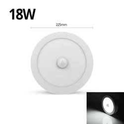 Ceiling Mounted LED Panel Light with PIR Motion Sensor (18W White)