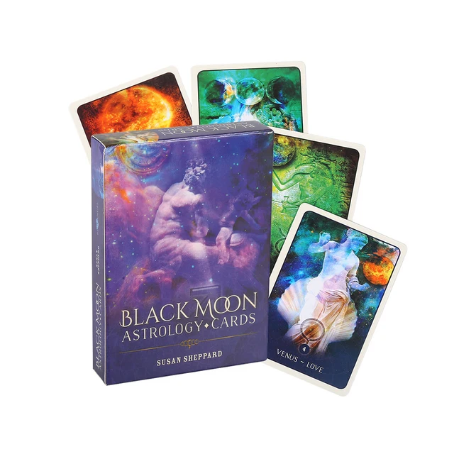 New Mysterious Tarot Card English BoardMultiplayer Party Activities  Game Divination Gifts Family Gathering Essential Card Game Black moon astrology