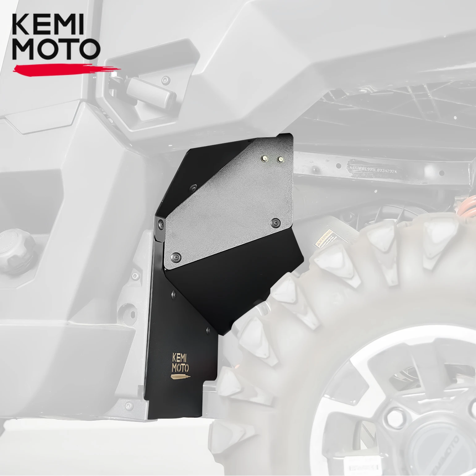 

KEMIMOTO Fender Flares Battery Compartment Left & Right Mud Guards Panel Compatible with Polaris Ranger XP 1000 / Crew 2017-2024