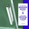 76" x 48" Frameless Shower Door in Brushed Nickel, Rhodes Water Repellent Glass Shower Door 5