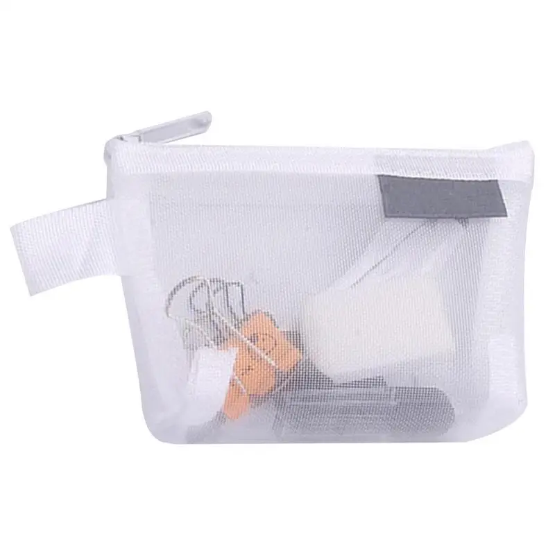 

Mesh Storage Bag Three-Dimensional Triangular Change Purse Mini Nylon Credit Bags Card Bag For Shopping Outgoing Office