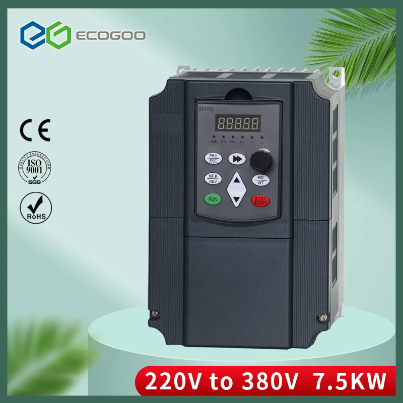 Ingresso Inverter Di Frequenza 11 Kw / 7.5 Kw 1 Fase 220V Uscita 3 Fasi 380V Vfd-V Convertitore Di Frequenza Inverter Regolatore Di Velocità