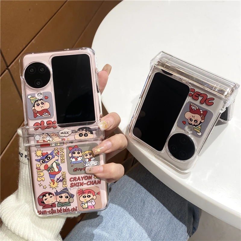 

Toy Anime Cute Crayon Boy Disney Phone Case FOR OPPO Find N3 N2 Flip VIVO X Flip Motorola RAZR40 Ultra Cover