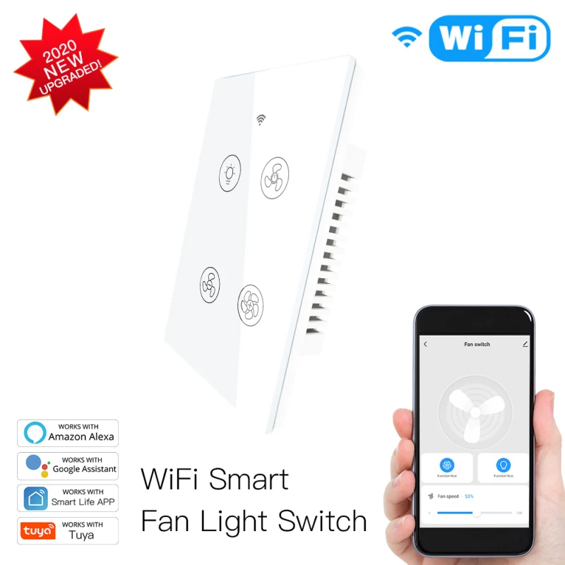 Dropship Smart WiFi Light Switch Touch In Wall Remote Controller