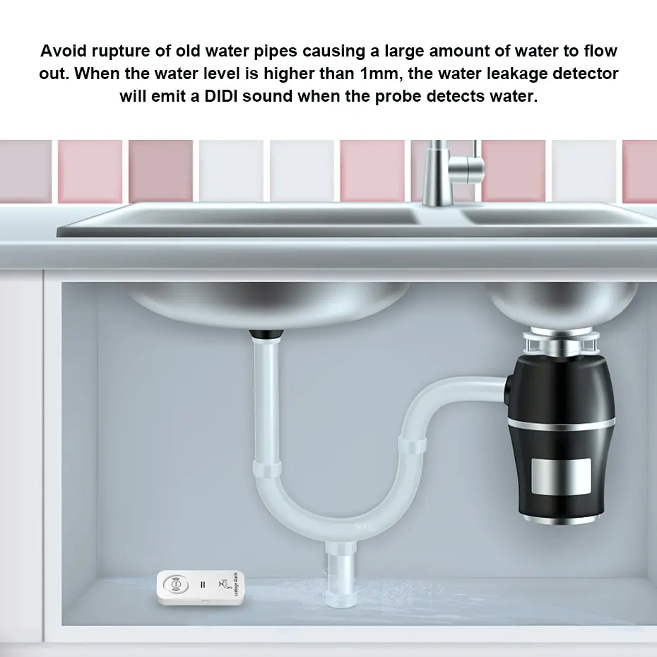 KERUI Wireless Water Leak Detector with 90dB Alarm