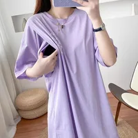 Maternity Tops Women's Comfy Short Sleeve Nursing Tunic Top for Breastfeeding T-Shirt Pregnant Pregnancy Womens Clothing Mom Tee 1