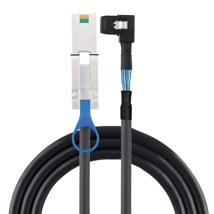 Mini SAS SFF-8087 Left Bend To SFF-8088 High-speed 6G Server External Cable