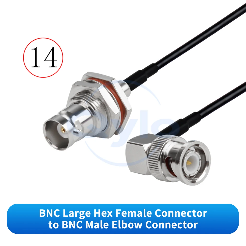 BNC zu BNC Stecker-Buchse Adapterkabel Antennen-HF-Verlängerungskabel Hochflexibles RG174 TPU-Kabel BNC zu BNC Kabel (1 Stück) – Detail 16