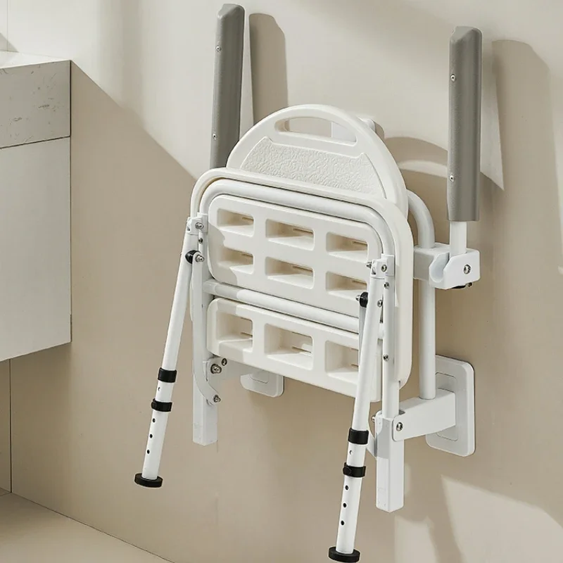 Elderly Shower Chair Waterproof Ergonomic Folding Chairs Pregnant Stool Bath Accessories Assist Getting Up Bathroom Furniture