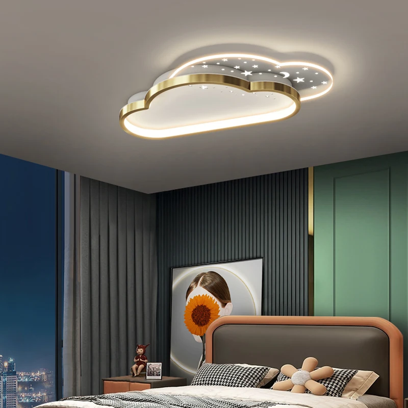 

Минималистичная светодиодный ная Люстра для спальни, декоративный потолочный светильник с облаками, Золотое домашнее освещение, современные потолочные светильники для лофта, квартиры