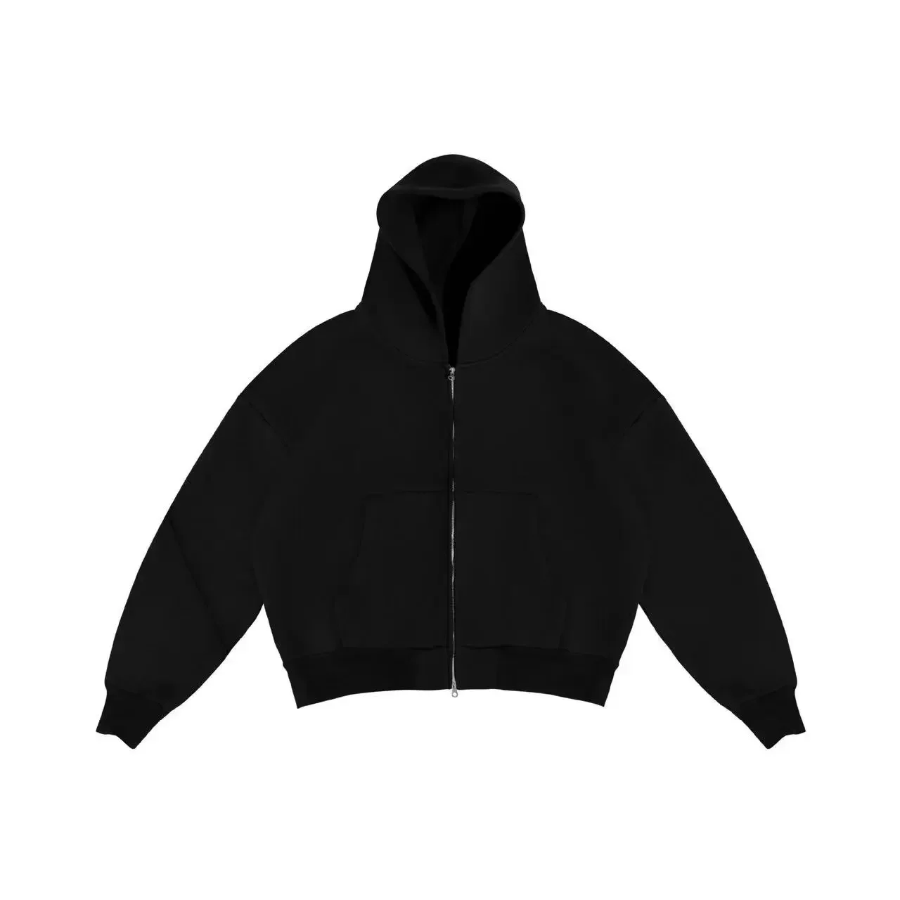 thumbnail image 1 of Sudadera de forro polar de color liso para hombre y mujer, pantalones de chándal de dos piezas estilo hip hop góticos Y2K, estilo americano, 1 of 5