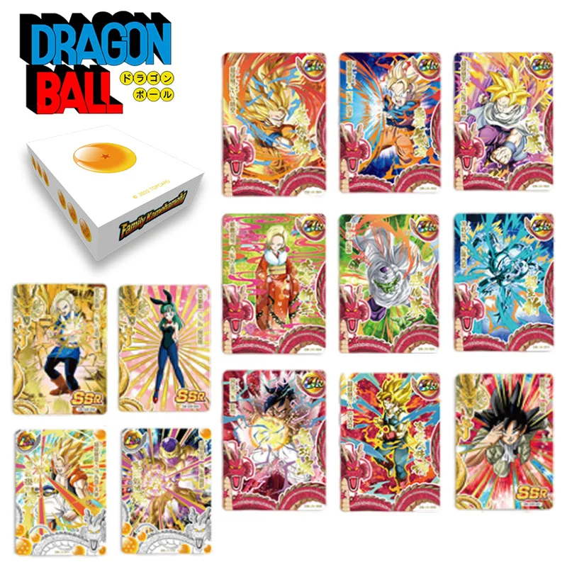 

New Animated Dragon Ball Son Goku Bulma Piccolo Majin Buu Ssp Ssr Sr Lr Game Collection Card Kids Toy Gift